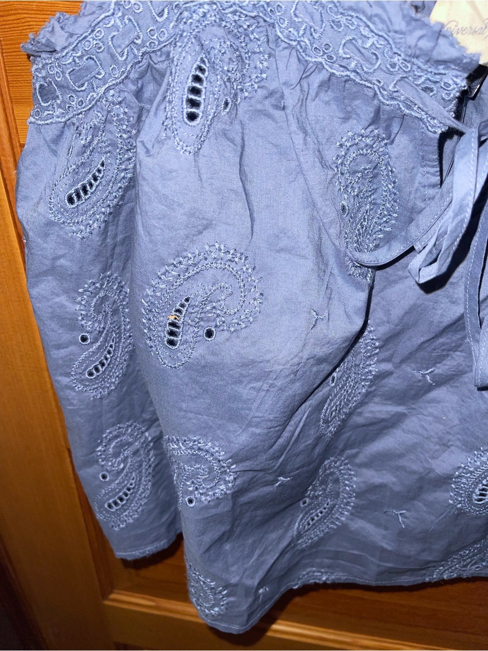 Universal Thread Blue Eyelet Ruffled Strap Tank - Picture 4 of 11